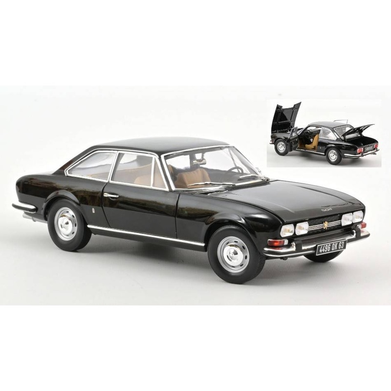 SCALE MODEL COMPATIBLE WITH PEUGEOT 504 COUPE 1969 BLACK 1:18 NOREV NV184816