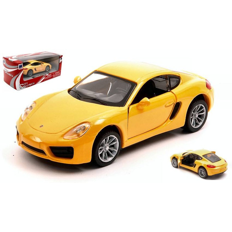 SCALE MODEL COMPATIBLE WITH PORSCHE CAYMAN (981) YELLOW 1:32 NEW RAY NY51293CYMY
