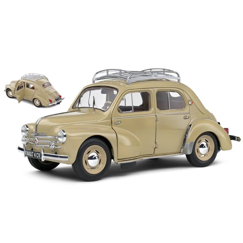 SCALE MODEL COMPATIBLE WITH RENAULT 4CV 1956 BEIGE TOURTERELLE 1:18 SOLID SL1806605