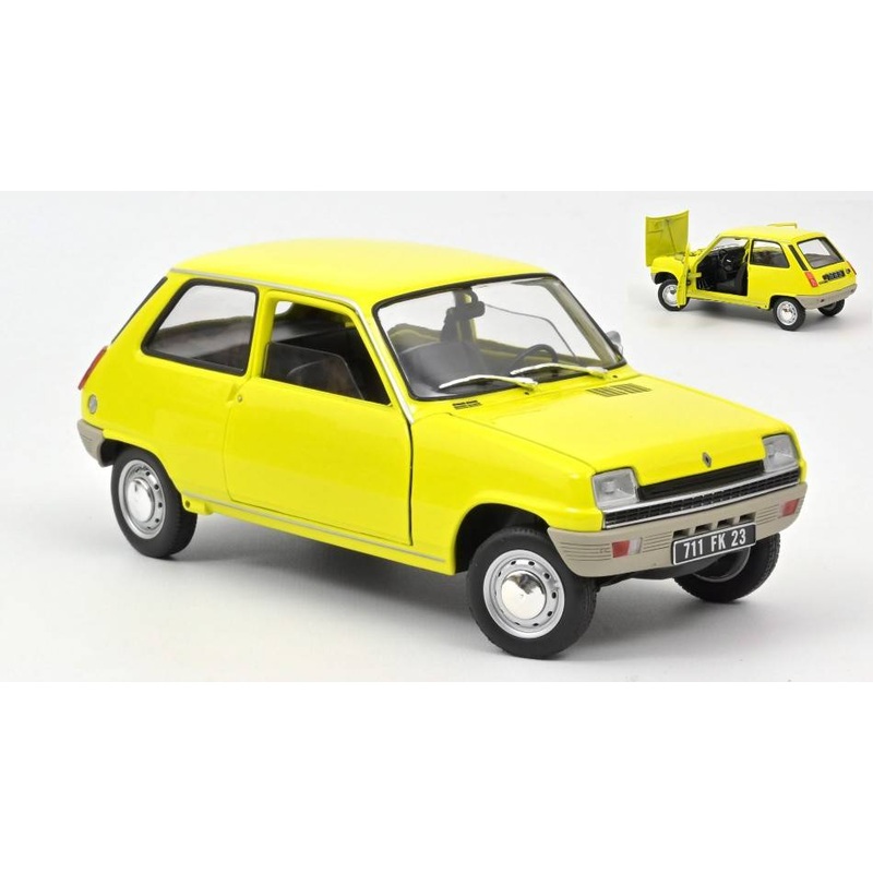 SCALE MODEL COMPATIBLE WITH RENAULT 5 1974 YELLOW 1:18 NOREV NV185173