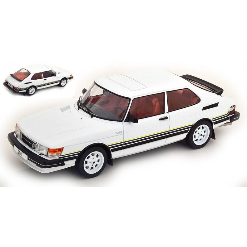 SCALE MODEL COMPATIBLE WITH SAAB 900 TURBO 1981 WHITE 1:18 MODELCARGROUP MCG18339