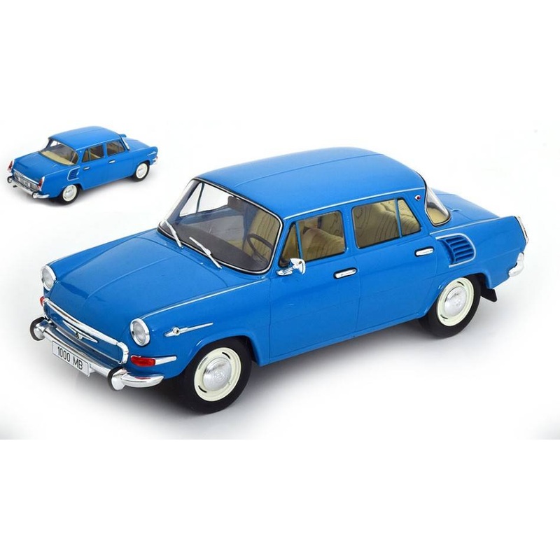 SCALE MODEL COMPATIBLE WITH SKODA 1000 MB 1964 BLUE 1:18 MODELCARGROUP MCG18276