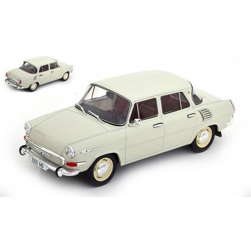 SCALE MODEL COMPATIBLE WITH SKODA 1000 MB 1964 LIGHT GRAY 1:18 MODELCARGROUP MCG18275
