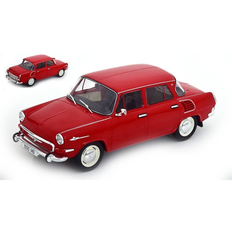 SCALE MODEL COMPATIBLE WITH SKODA 1000 MB 1964 RED 1:18 MODELCARGROUP MCG18274