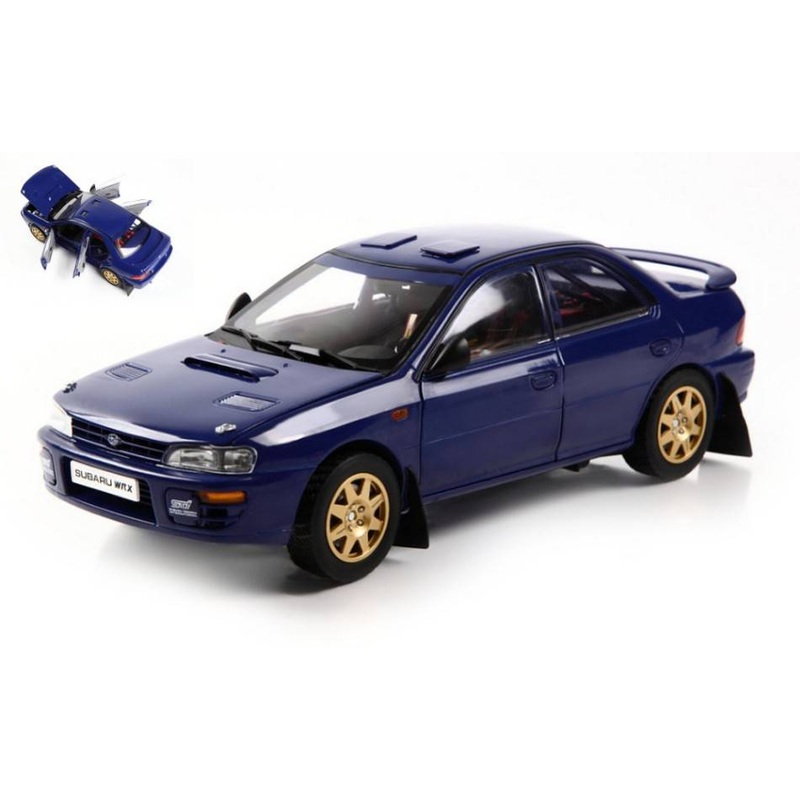 SCALE MODEL COMPATIBLE WITH SUBARU IMPREZA STI STREET LEGAL WRX 1996 BLUE 1:18 SUNSTAR SS5512