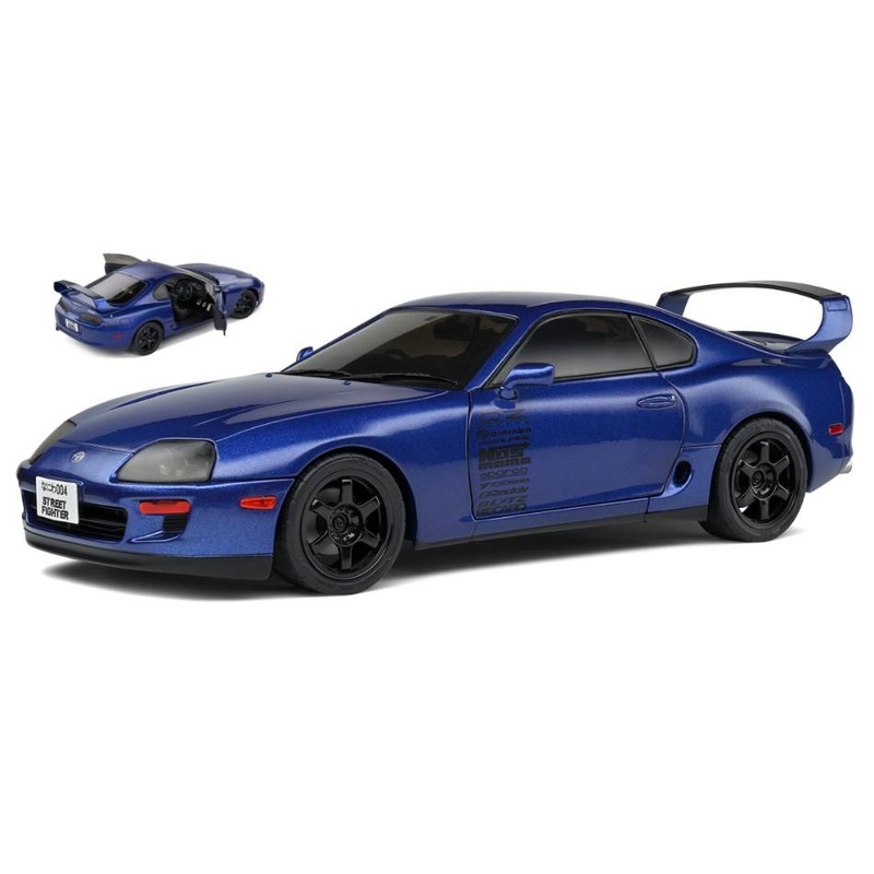 SCALE MODEL COMPATIBLE WITH TOYOTA SUPRA MK4 (A80) STREETFIGHTER 1993 BLUE 1:18 SOLID SL1807603