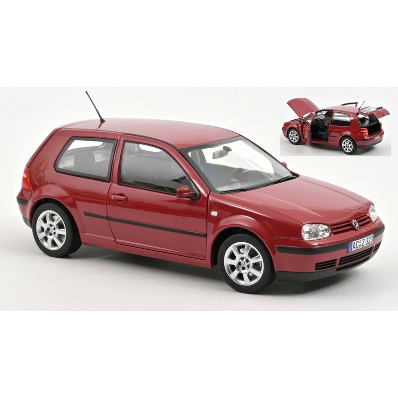 SCALE MODEL COMPATIBLE WITH VW GOLF 2002 RED 1:18 NOREV NV188573 DIE CAST