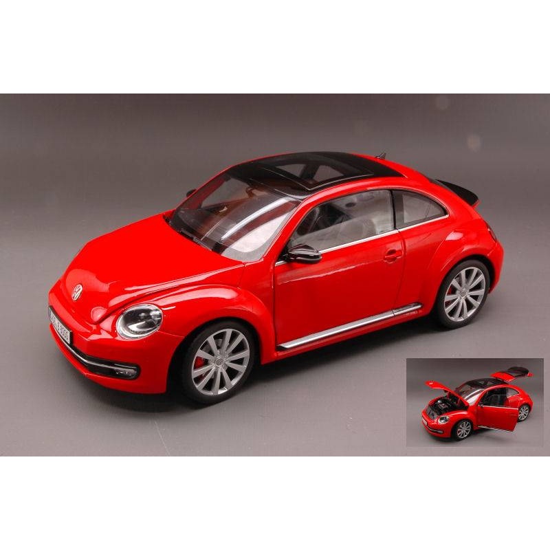 SCALE MODEL COMPATIBLE WITH VW NEW BEETLE 2012 RED 1:18 WELLY WE4647