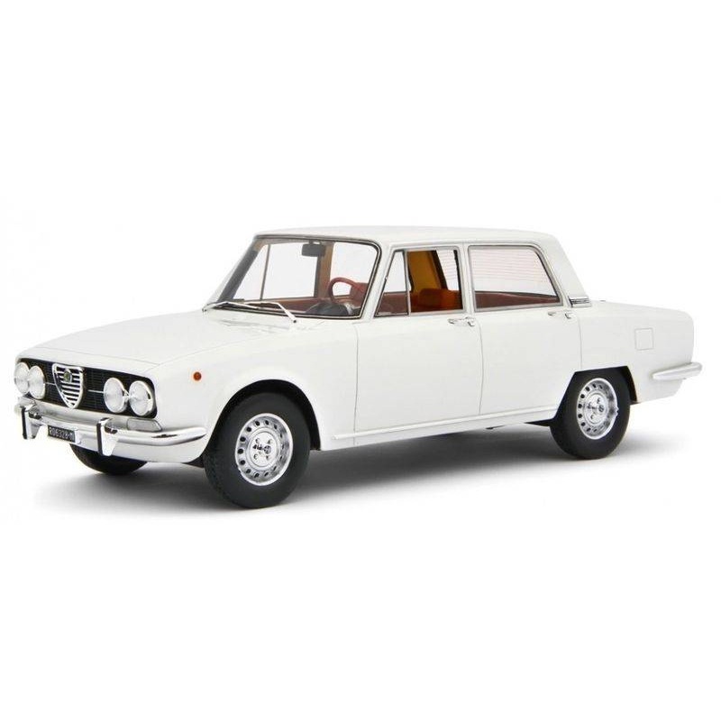 SCALE MODEL COMPATIBLE WITH ALFA 2000 BERLINA 1971 WHITE 1:18 LAUDO RACING LM141D