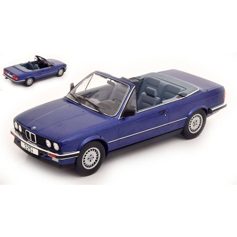 SCALE MODEL COMPATIBLE WITH BMW 325I (E30) CONVERTIBLE MET.BLUE 1:18 MODELCARGROUP MCG18381