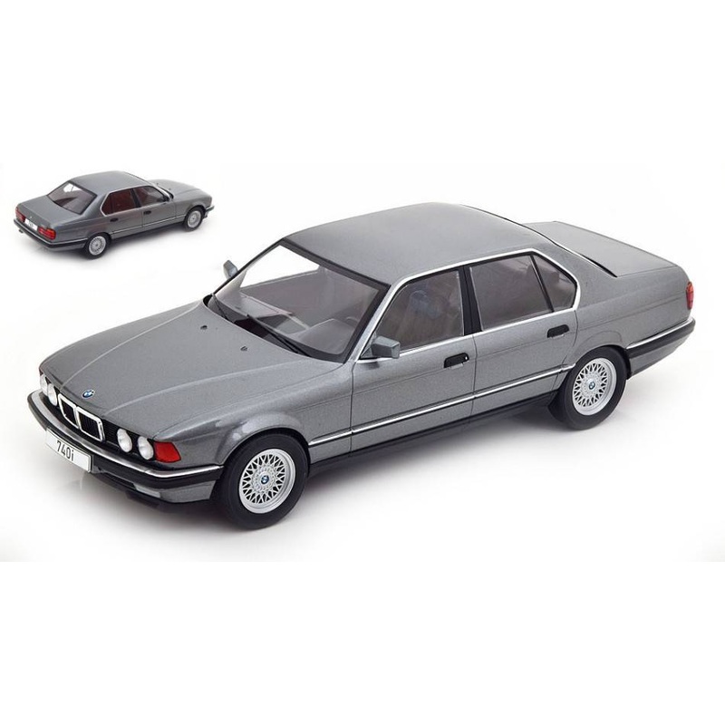SCALE MODEL COMPATIBLE WITH BMW 730i (E32) 7 SERIES METALLIC GRAY 1:18 MODELCARGROUP MCG18161