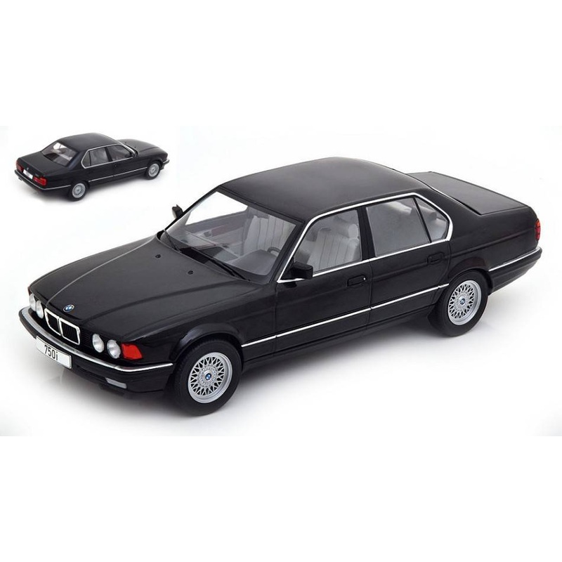 SCALE MODEL COMPATIBLE WITH BMW 750i (E32) 7 SERIES METALLIC BLACK 1:18 MODELCARGROUP MCG18162