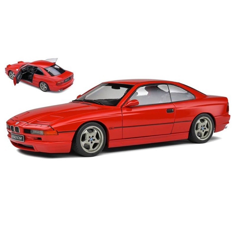 SCALE MODEL COMPATIBLE WITH BMW 850 (E31) CSI 1990 BRILLIANT RED 1:18 SOLID SL1807001