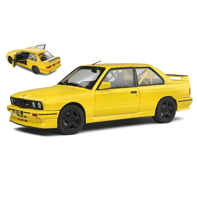 SCALE MODEL COMPATIBLE WITH BMW E30 M3 "STREET FIGHTER" 1990 DAKAR YELLOW 1:18 SOLID SL1801513