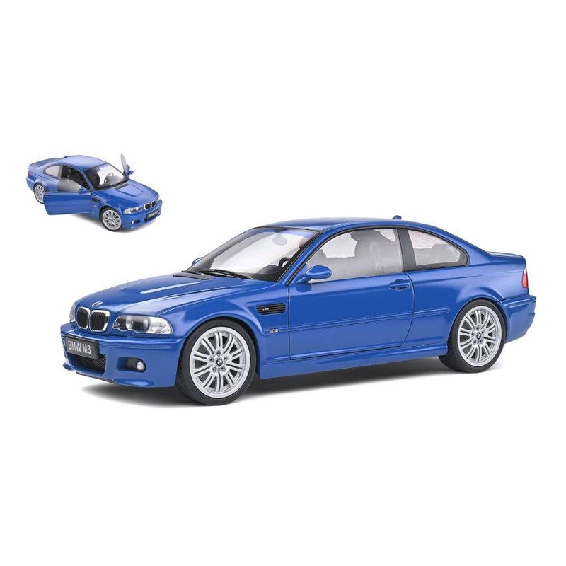 SCALE MODEL COMPATIBLE WITH BMW E46 M3 2000 BLUE 1:18 SOLID SL1806502