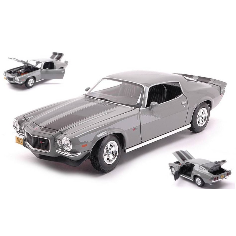 SCALE MODEL COMPATIBLE WITH CHEVROLET CAMARO Z28 1971 GRAY 1:18 MAISTO MI31131G