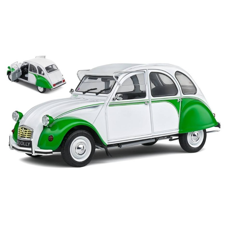 SCALE MODEL COMPATIBLE WITH CITROEN 2CV 6 DOLLY 1982 GREEN 1:18 SOLID SL1805025