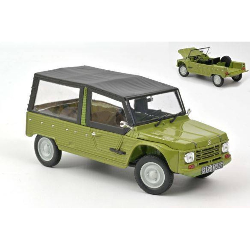 SCALE MODEL COMPATIBLE WITH CITROEN MEHARI 1983 MONTANA GREEN 1:18 NOREV NV181655