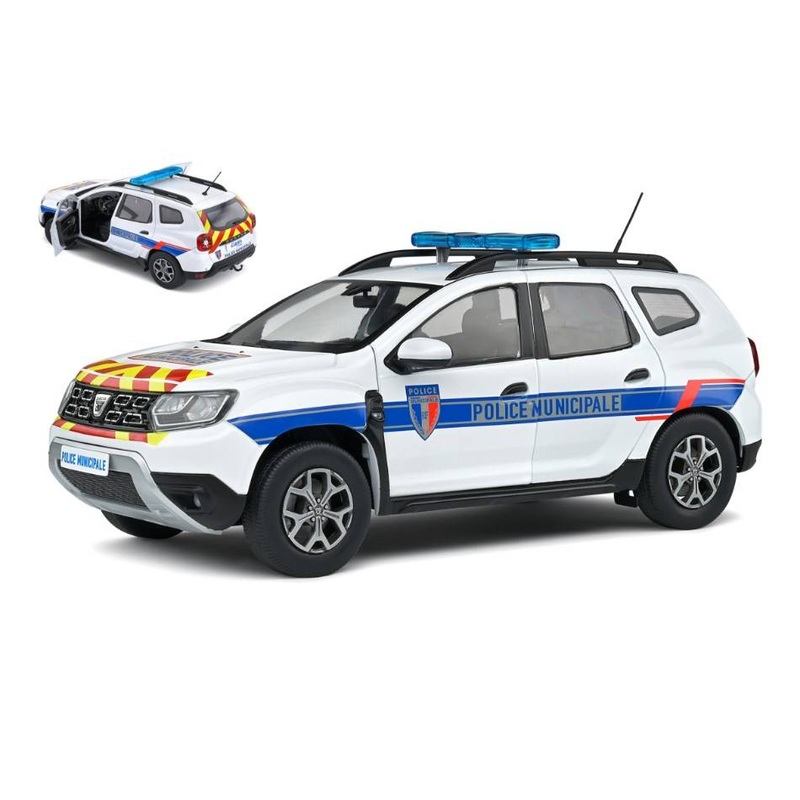 SCALE MODEL COMPATIBLE WITH DACIA DUSTER PH.2 2021 MUNICIPAL POLICE 1:18 SOLID SL1804606