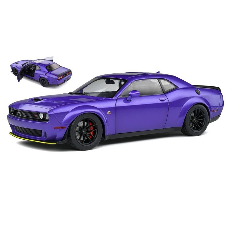 SCALE MODEL COMPATIBLE WITH DODGE CHALLENGER R/T SCAT PACK WIDEBODY 2020 PLUM CRAZY 1:18 SOLID SL1805705