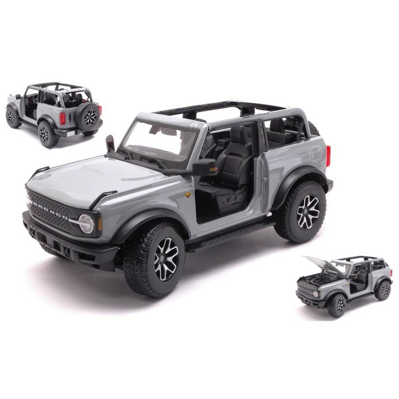 SCALE MODEL COMPATIBLE WITH FORD BRONCO 2021 MOUSE GRAY 1:18 MAISTO MI31457G