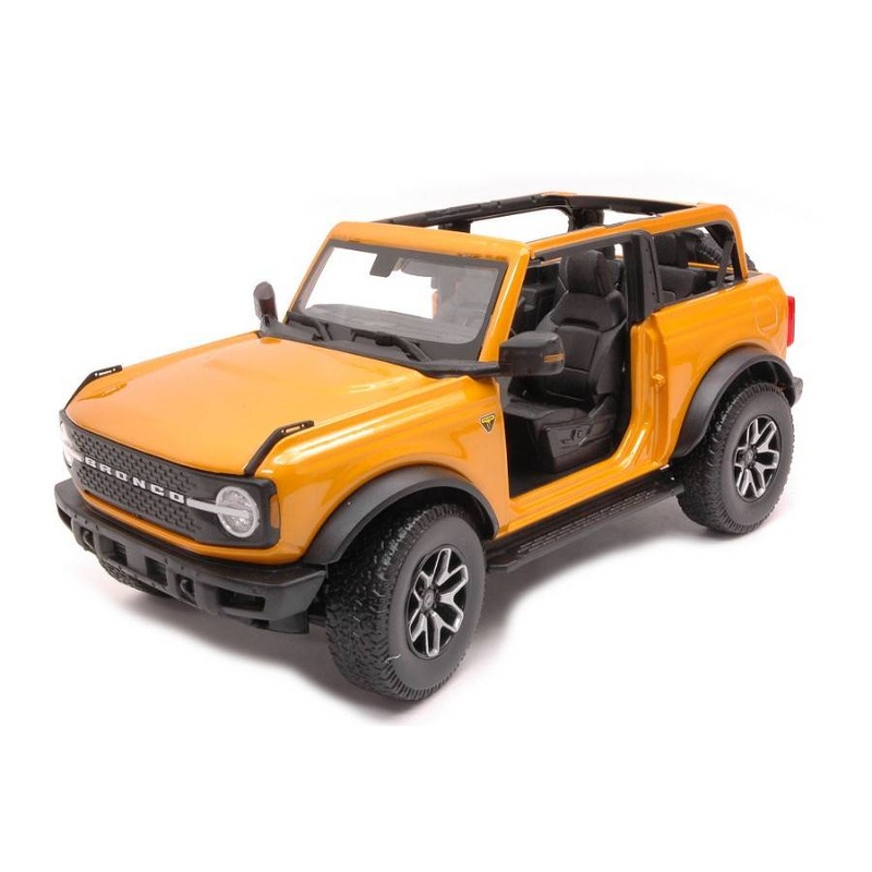 SCALE MODEL COMPATIBLE WITH FORD BRONCO 2021 NO DOOR YELLOW 1:18 MAISTO MI31457O