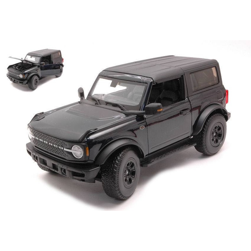 SCALE MODEL COMPATIBLE WITH FORD BRONCO WILDTRACK 2021 BLACK 1:18 MAISTO MI31456B