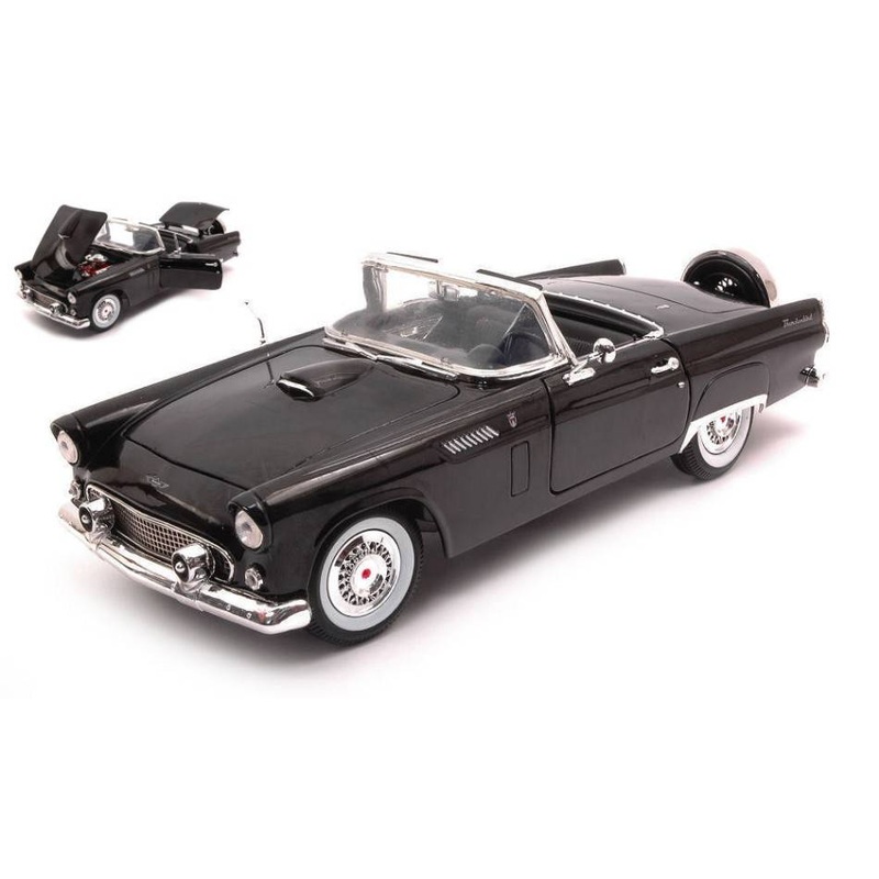 SCALE MODEL COMPATIBLE WITH FORD THUNDERBIRD CONVERTIBLE 1956 BLACK 1:18 MOTORMAX MTM73173BK