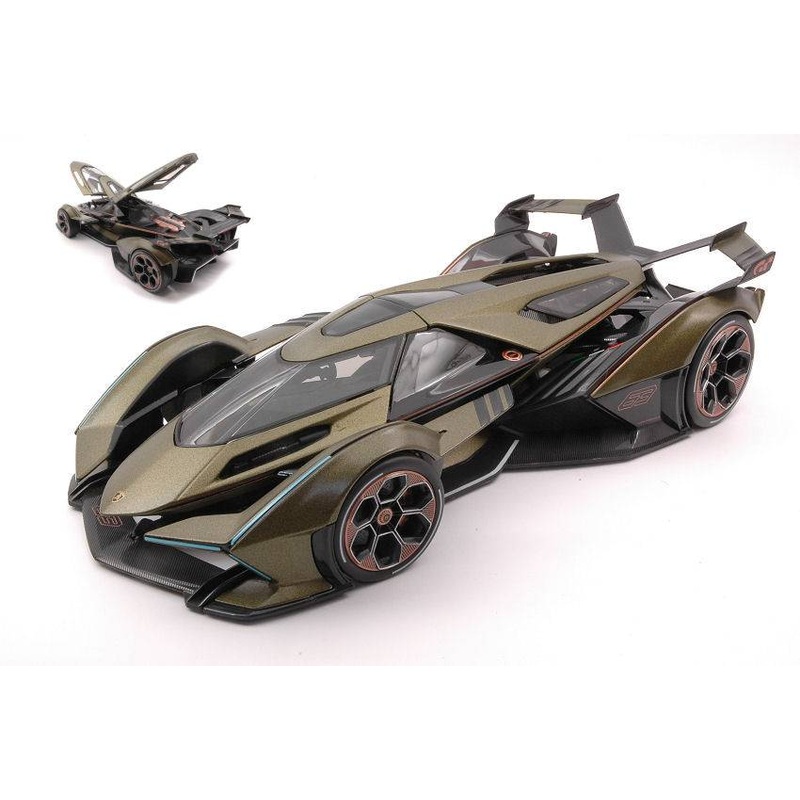 SCALE MODEL COMPATIBLE WITH LAMBORGHINI V12 VISION GRAN TURISMO 2021 GREEN 1:18 MAISTO MI36454G