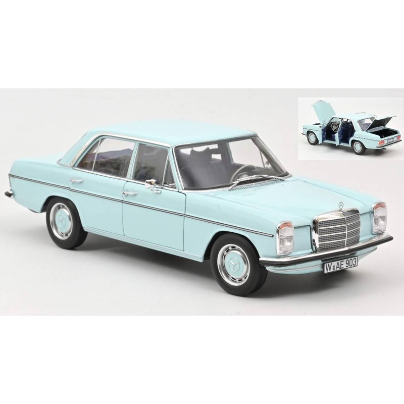 SCALE MODEL COMPATIBLE WITH MERCEDES 200 1968 LIGHT BLUE 1:18 NOREV NV183777