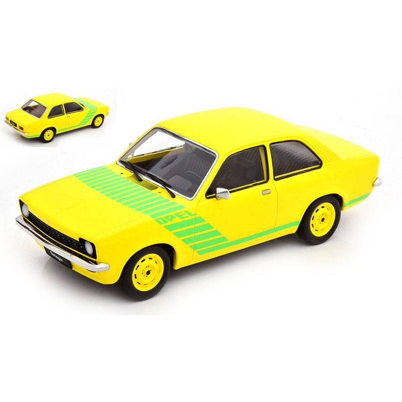 SCALE MODEL COMPATIBLE WITH OPEL KADETT C SWINGER 1973 YELLOW/GREEN 1:18 KK SCALE KKDC180673
