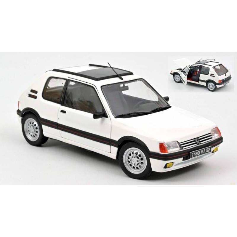 SCALE MODEL COMPATIBLE WITH PEUGEOT 205 GTI 1.6 1988 WHITE 1:18 NOREV NV184849