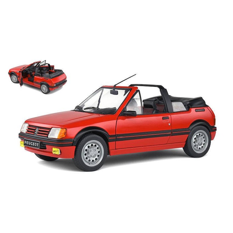 SCALE MODEL COMPATIBLE WITH PEUGEOT 205 GTI MK1 CABRIOLET 1989 ROUGE VALLELUNGA 1:18 SOLID SL1806201