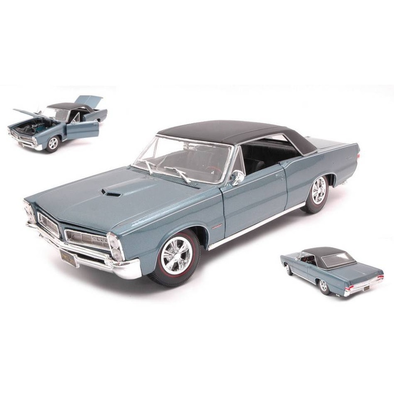SCALE MODEL COMPATIBLE WITH PONTIAC GTO HURST 1965 METALLIC LIGHT BLUE 1:18 MAISTO MI31885B