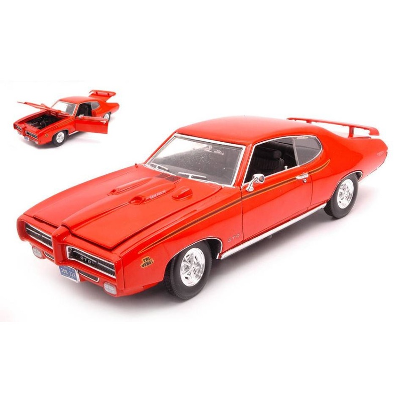 SCALE MODEL COMPATIBLE WITH PONTIAC GTO JUDGE 1969 ORANGE 1:18 MOTORMAX MTM73133O