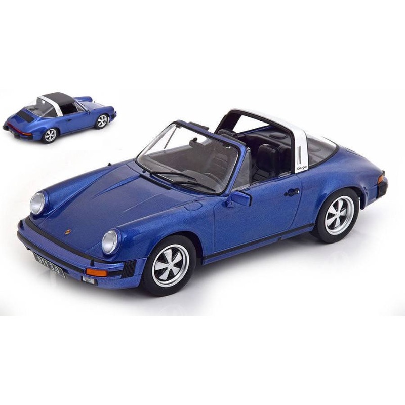 SCALE MODEL COMPATIBLE WITH PORSCHE 911 CARRERA 3.0 TARGA 1977 METALLIC BLUE 1:18 KK SCALE KKDC180681