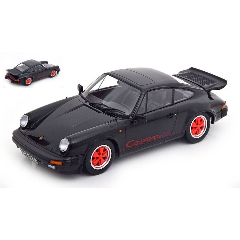SCALE MODEL COMPATIBLE WITH PORSCHE 911 CARRERA 3.2 CLUBSPORT 1989 BLACK/RED 1:18 KK SCALE KKDC180873