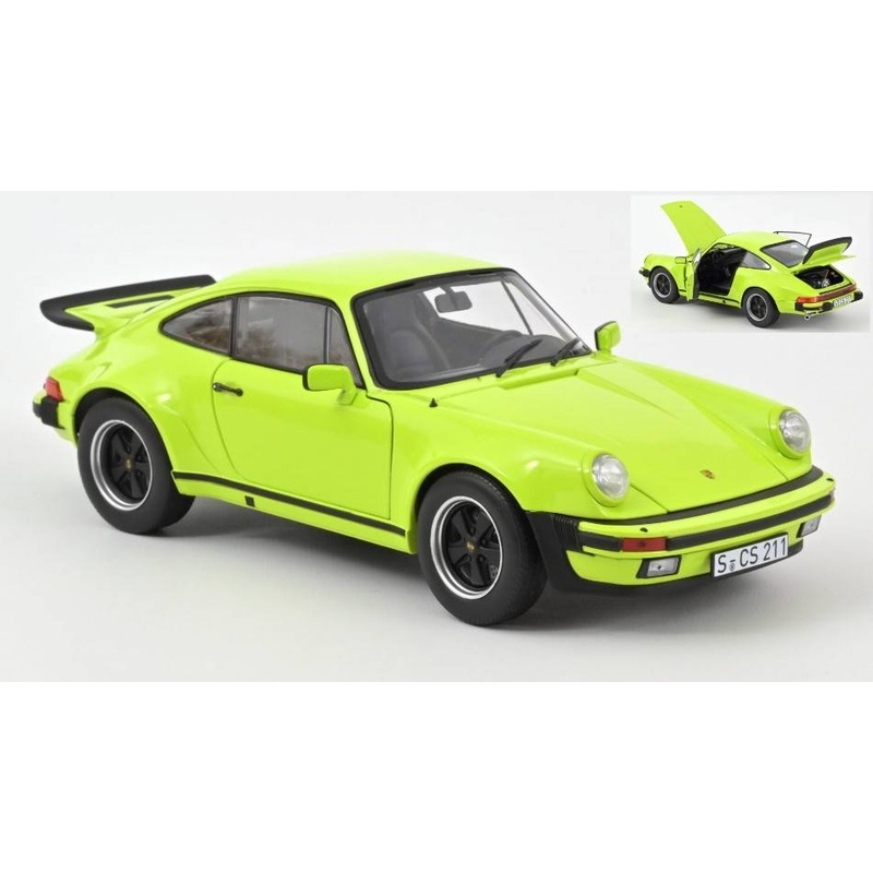 SCALE MODEL COMPATIBLE WITH PORSCHE 911 TURBO 3.0 1976 LIGHT GREEN 1:18 NOREV NV187666