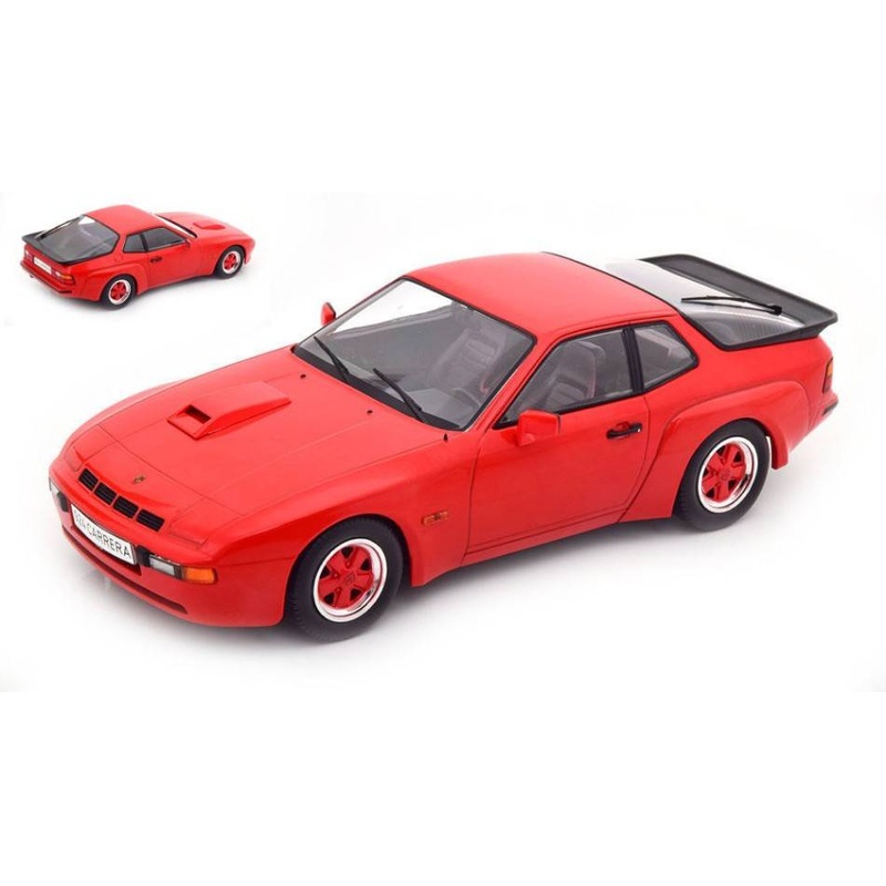 SCALE MODEL COMPATIBLE WITH PORSCHE 924 CARRERA GT RED WITH RED WHEEL RIMS 1:18 MODELCARGROUP MCG18302
