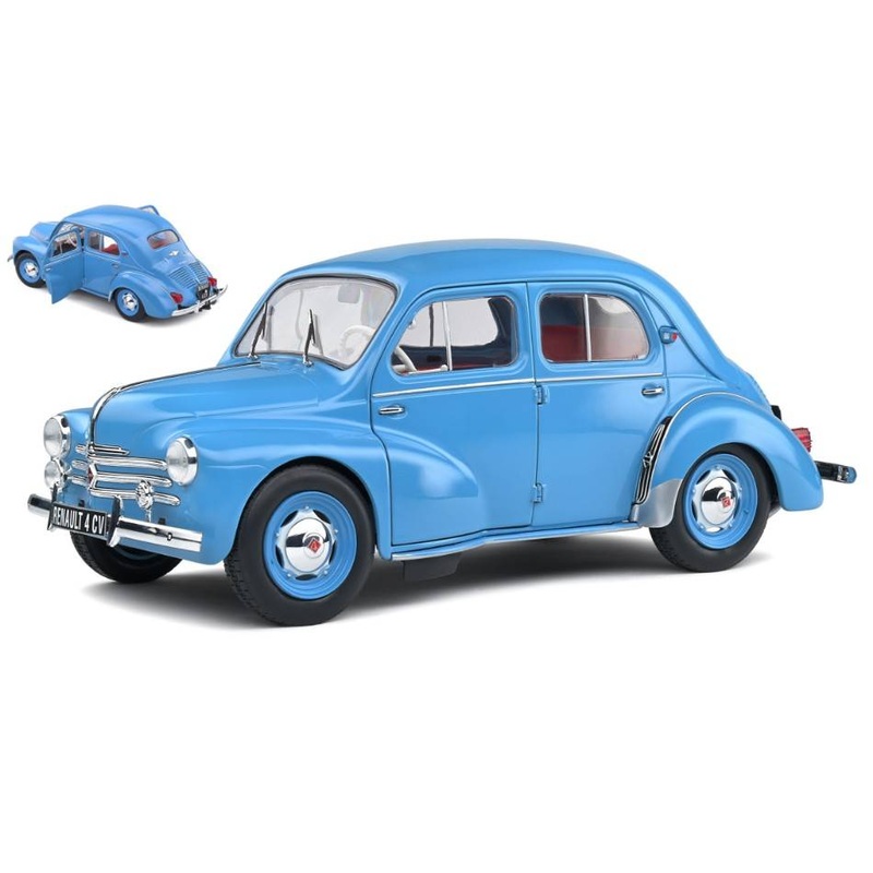 SCALE MODEL COMPATIBLE WITH RENAULT 4 CV 1956 BLUE 1:18 SOLID SL1806604