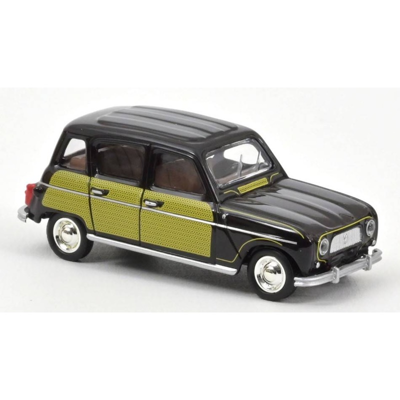 SCALE MODEL COMPATIBLE WITH RENAULT 4 PARISIENNE 1963 BLACK & YELLOW 1:64 NOREV NV310938