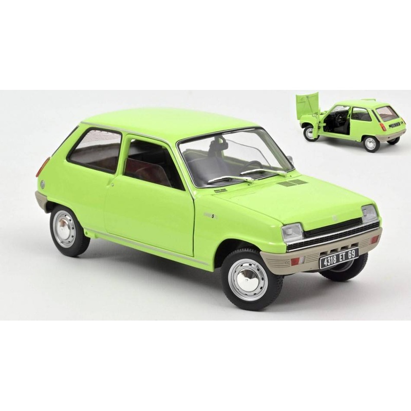 SCALE MODEL COMPATIBLE WITH RENAULT 5 1972 LIGHT GREEN REPROD. 1:18 NOREV NV185155