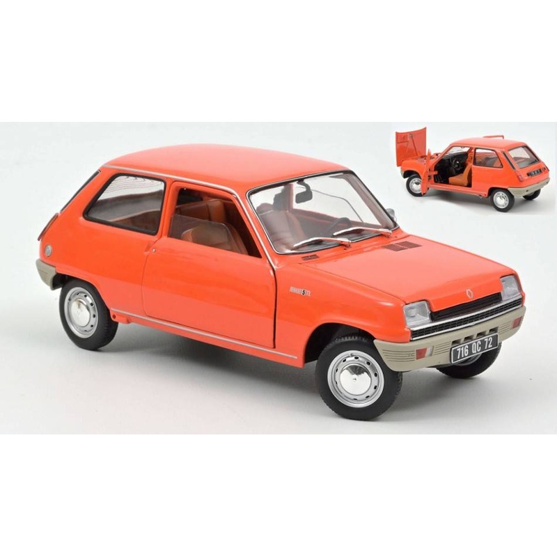 SCALE MODEL COMPATIBLE WITH RENAULT 5 1972 LIGHT ORANGE 1:18 NOREV NV185381