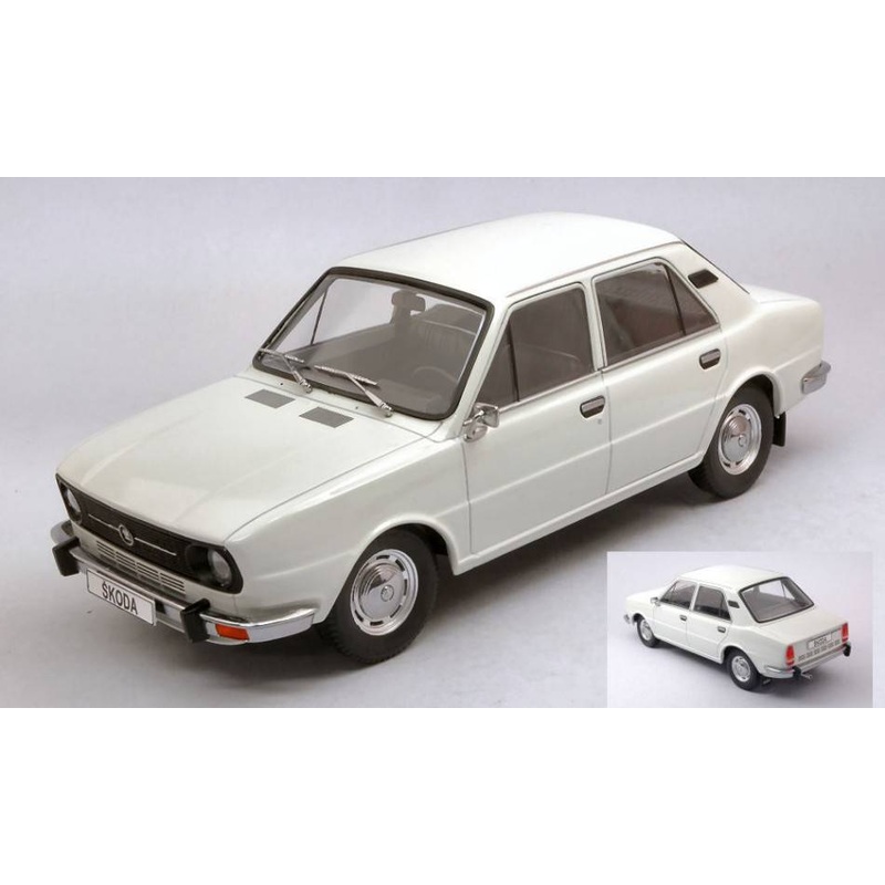 SCALE MODEL COMPATIBLE WITH SKODA 105L 1976 WHITE 1:18 TRIPLE 9 T9-1800271