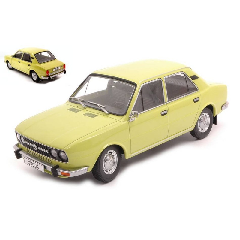 SCALE MODEL COMPATIBLE WITH SKODA 120LS 1979 YELLOW 1:18 TRIPLE 9 T9-1800276