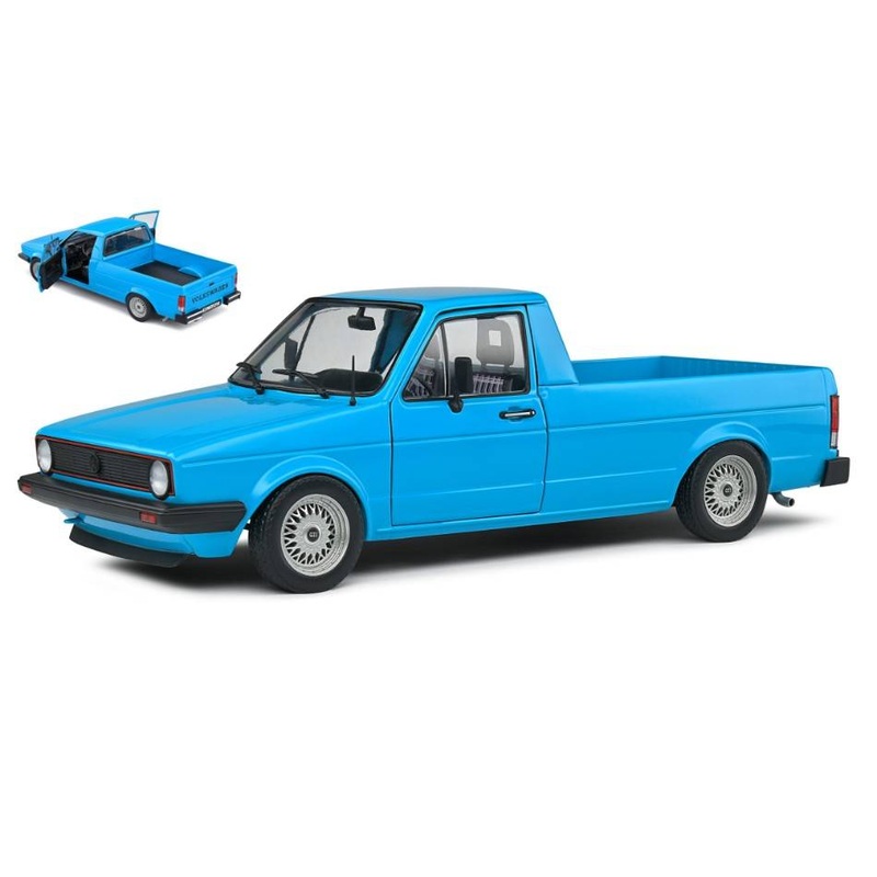 SCALE MODEL COMPATIBLE WITH VOLKSWAGEN CADDY MK1 1982 BLUE 1:18 SOLID SL1803509