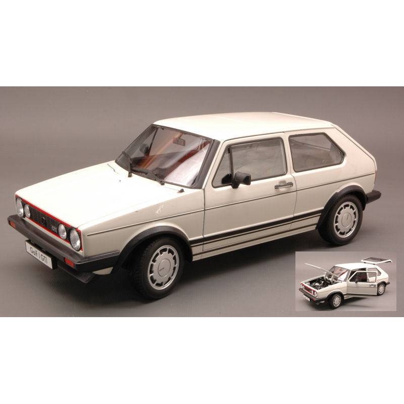 SCALE MODEL COMPATIBLE WITH VW GOLF I GTI 1976 WHITE 1:18 WELLY WE0219