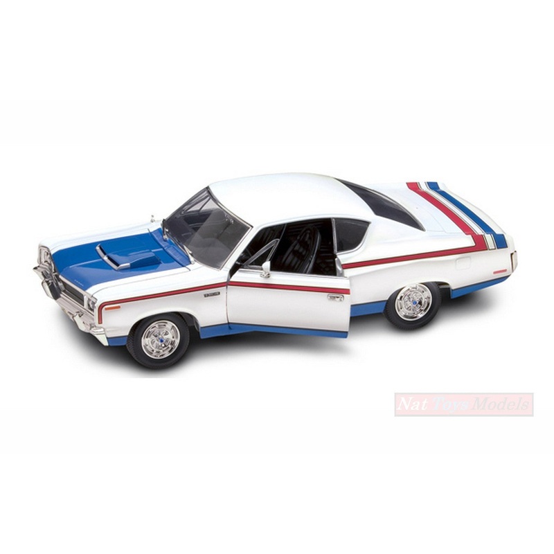 SCALE MODEL COMPATIBLE WITH AMC REBEL 1970 WHITE 1:18 LUCKY LDC92778WH