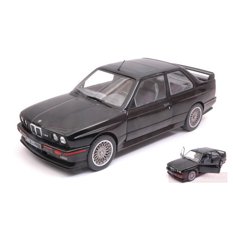 SCALE MODEL COMPATIBLE WITH BMW E30 SPORT EVO 1990 BLACK 1:18 SOLID SL1801501