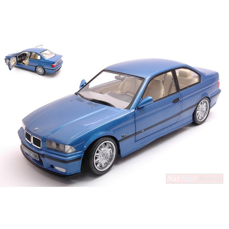 SCALE MODEL COMPATIBLE WITH BMW E36 COUPE M3 1990 BLEU ESTORIL 1:18 SOLID SL1803901